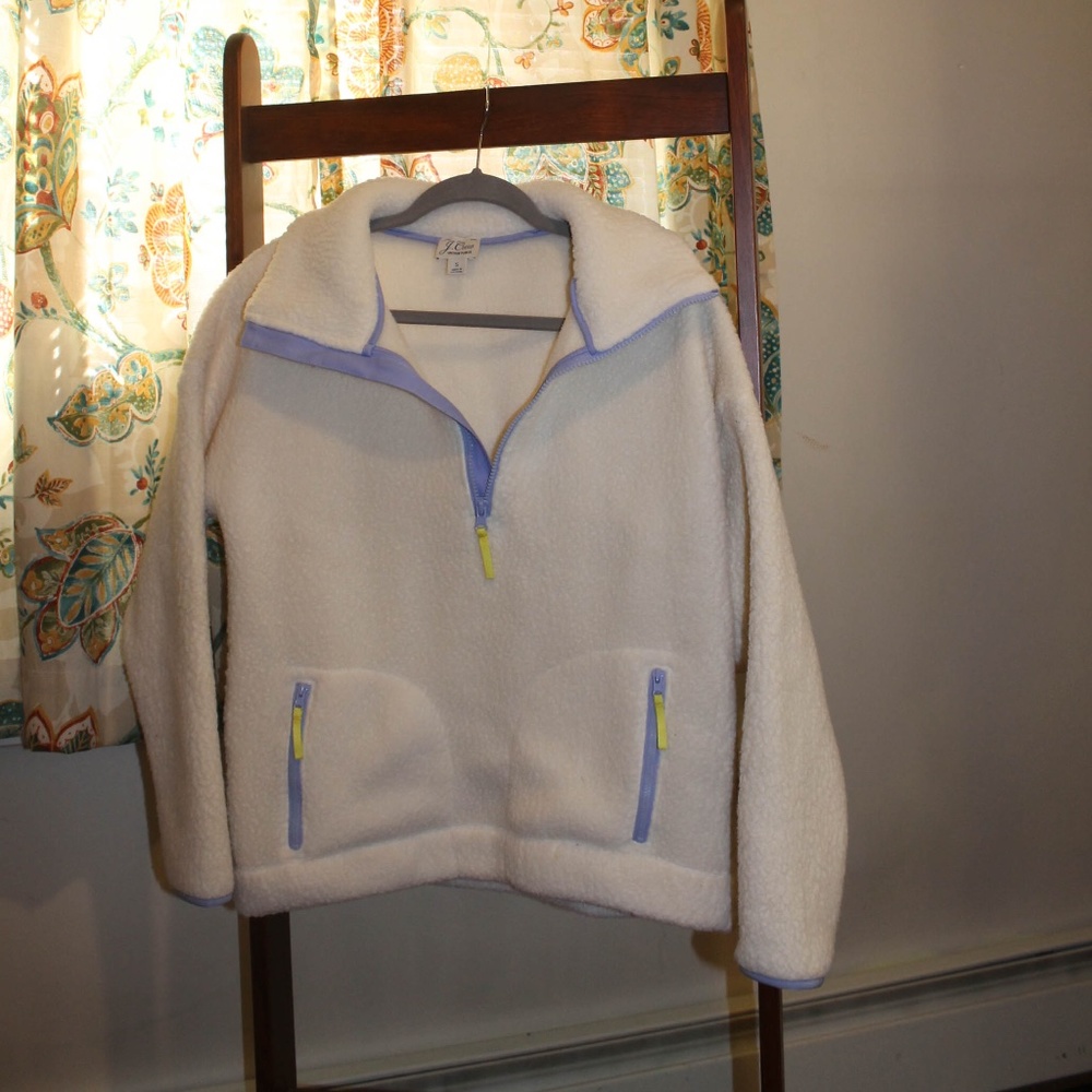 J.Crew sherpa fleece half-zip Pullover